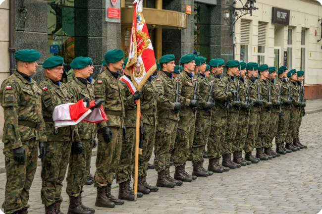 Krajobraz wiejski, teren typowy dla ćwiczeń